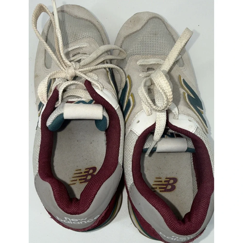 New Balance 574 'Grey Burgundy Teal Yellow. GC574PR1, Size 6.5